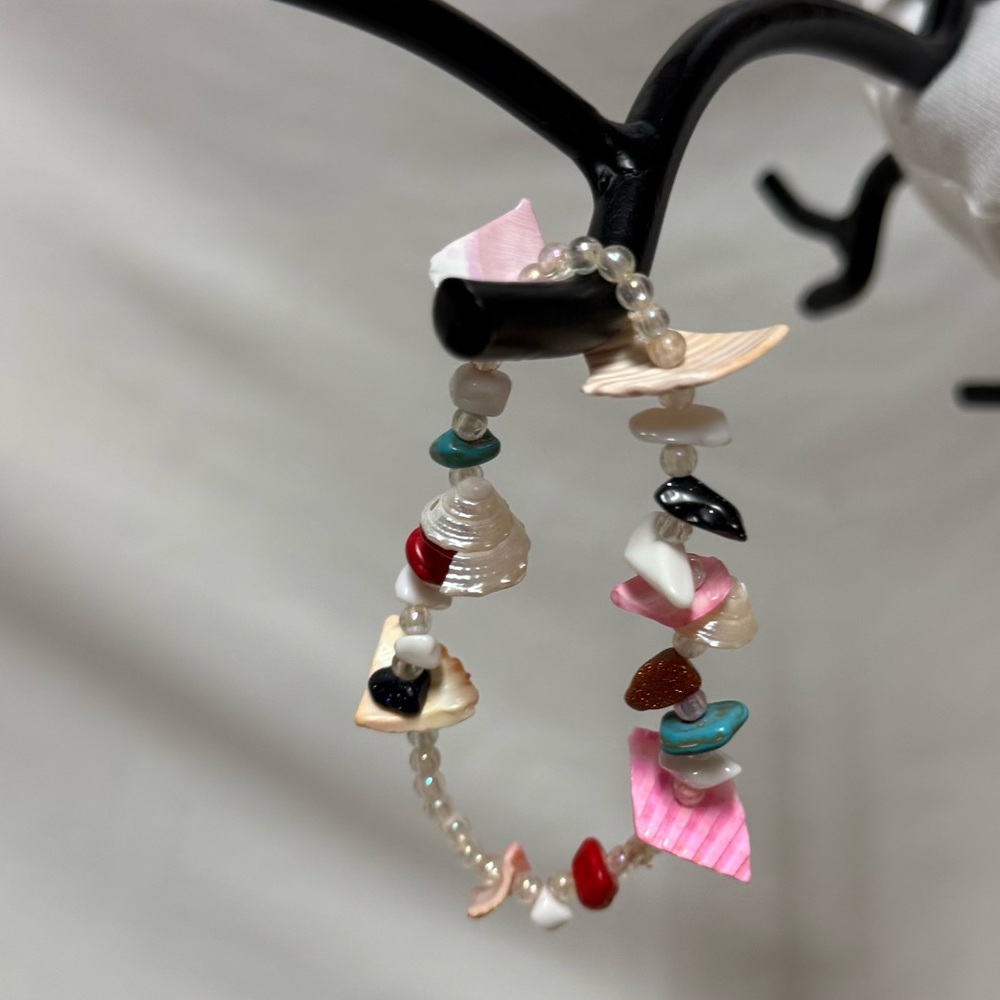 Multicolor Beaded Shell Bracelet - image 5